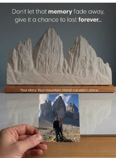 Static comparing the inspiration picture with the final sculpture