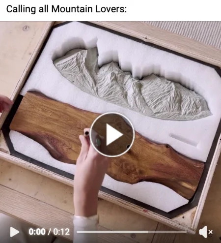 Unboxing video creative for Sculpted Peaks