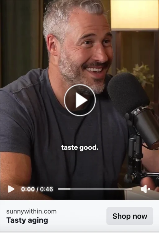 Podcast-style creative for Sunny Within